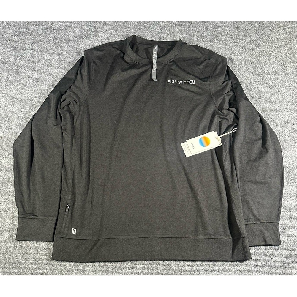 Vuori Ponto Performance Crew Heather Black Sz XXL V224 Athletic Dreamknit NWT